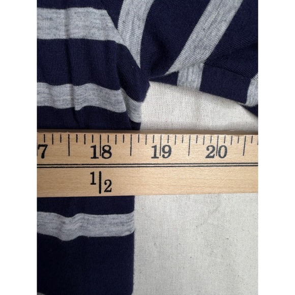 New Soft Surroundings Bridgeport Striped Long Sleeve Dress size Medium Blue/Gray - Picture 8 of 9